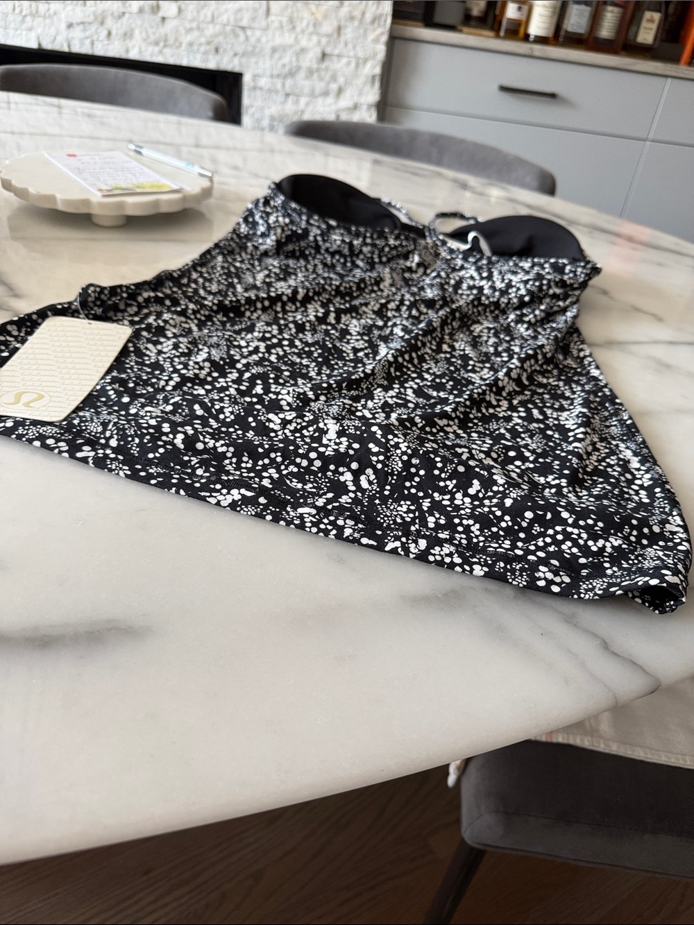 lululemon athletica Black & White Speckled Tank Top